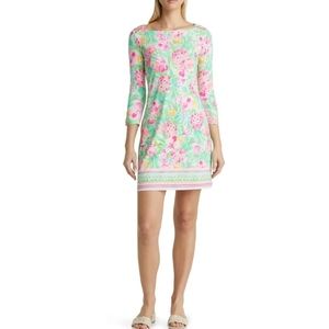 Lilly Pulitzer | Sophie Button Shoulder Dress in Resort Whte Pear Nesties Eng